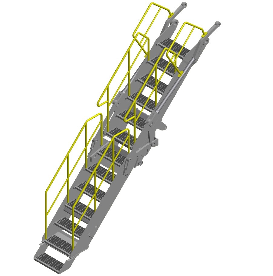 Relevamiento y fabricación de escalera de acceso para excavadora hidráulica